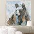 WEXFORD HOME Black Bear On Blue Gallery Wrapped Canvas Wall Art, 16x16