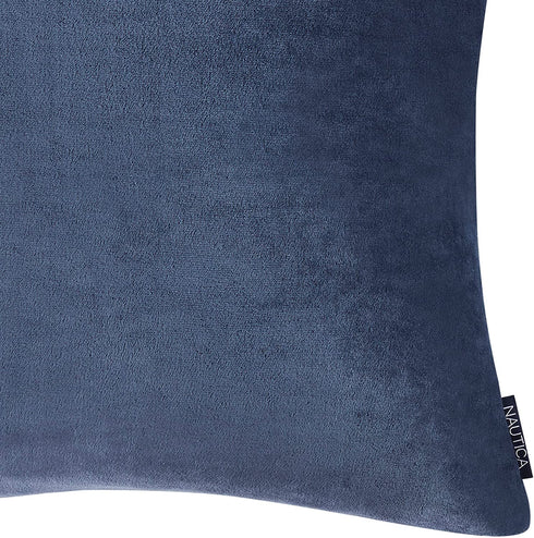 Nautica Home | Plush Euro Collection | Ultra Soft & Cozy Microsuede Decorative European Sham, Zipper Closure, Easy Care Machine Washable, 26" x 26", Navy