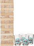 Game Night Tipsy Tower Drinking Game | Adult Party Game Set with 54 Stacking Wooden Blocks & 4 Durable Lead-Free Shot Glasses | Great Gift Idea for 21st Birthday, Bachelor & Bachelorette Party & More