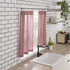 No. 918 Parkham Farmhouse Plaid Semi-Sheer Rod Pocket Kitchen Curtain Valance and Tiers Set, 54 in x 24 in (3 Piece, Red/White