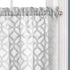 Vue Trellis Clip Small Panel Tiers Privacy Window Treatment Pair Bathroom, Living Room, 52 in x 24 in, Grey