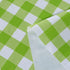 sancua Checkered Vinyl Rectangle Tablecloth, 60 x 102 Inch, 100% Waterproof Oil Proof Spill Proof PVC Table Cloth, Wipe Clean Table Cover for Dining Table, Buffet Parties, Apple Green and White