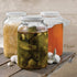 Paksh Novelty 1-Gallon Glass Jar Wide Mouth with Airtight Plastic Lid - USDA Approved BPA-Free Dishwasher Safe Large Mason Jar for Fermenting, Kombucha, Kefir, Storing and Canning Uses, Clear (2 Pack)