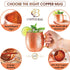 Moscow Mule Copper Mugs - Set of 2 - 100% HANDCRAFTED Pure Solid Copper Mugs - 16 Oz, Gift Set With Cocktail Copper Straws, Copper Shot Glass & Copper Stirrer by Copper-Bar
