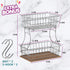 Jozsi 2 Tier Fruit Basket,Detachable Metal Fruit Bowl Bread Basket,Counter Organizer Fruit Holder Storage Stand with Screws Free For Kitchen Bathroom