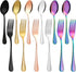 Colorful Silverware Set Service for 6, Flatware Fork and Spoon 12-piece Modern Design Cutlery