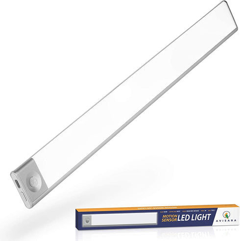 AVISARA Under Cabinet Lights Wireless - Motion Sensor Light Indoor - Led Under Cabinet Lighting - Battery Operated Lights for Closet - Closet Lights Motion Sensored - Under Counter Lights for Kitchen