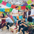 HOOJO 5 Packs 82 Ft Mexican Party Banners, Papel Picado Banner, Cinco de Mayo, Fiesta Party Decorations, Dia De Los Muertos Decor, Day of the Dead Decorations, 12 Patterns 82 Feet Long in Total