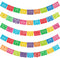HOOJO 5 Packs 82 Ft Mexican Party Banners, Papel Picado Banner, Cinco de Mayo, Fiesta Party Decorations, Dia De Los Muertos Decor, Day of the Dead Decorations, 12 Patterns 82 Feet Long in Total