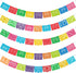 HOOJO 5 Packs 82 Ft Mexican Party Banners, Papel Picado Banner, Cinco de Mayo, Fiesta Party Decorations, Dia De Los Muertos Decor, Day of the Dead Decorations, 12 Patterns 82 Feet Long in Total