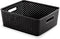 BINO Woven Plastic Storage Basket, Large (Black)