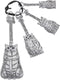 Ganz Family Of Cats Polished Silver Tone Zinc Alloy Measuring Spoons, 4-Piece Set
