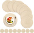 16 PCS Round Placemats and Coasters Set Braided Heat-Resistant Non-Slip Waterproof Durable Indoor Outdoor Coffee Kitchen Table Mats for Dining Tables(Beige,8 Placemats and 8 Coasters)