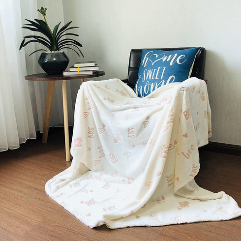 Morecash Glow in The Dark Throw Blanket,Heart and BFF,All Seasons Luminous Blankets,The Gifts for Kids and Adults (56x72, Heart and BFF)