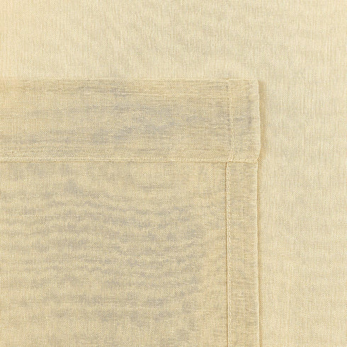 DWCN Beige Sheer Curtains for Living Room Bedroom - Faux Linen Look Voile Drapes Grommet Top Window Curtain Panel 46 x 54 Inch Length, Set of 2 Panels