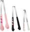 3 Pcs Cat Paw Tongs Cat Tongs Kawaii Food Kitchen Tongs Stainless Steel Tongs Cute Kitchen Accessories Gift for Cooking Toast, Bagels Barbecue and More, 3 Size(Pink, White, Black)