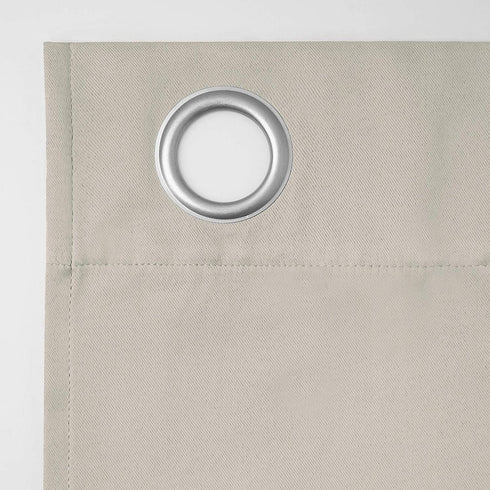 Sun Zero Soho Blackout Energy Efficient Grommet Curtain Single Panel, 54" x 84", Stone
