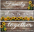 3 Pieces Sunflower Farmhouse Wall Decor Sunflower Wooden Sign Front Porch Decoration Sunflowers Kitchen Decor This is us Family Together Hanging 11.8 x 3.54 Inches Summer Wall Sign Decor for Bathroom