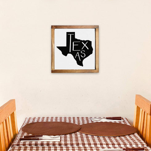 Texas Home Sign - Rustic Farmhouse Texas Home Sign, Texas State Decor, Modern Farmhouse Texas Sign Decor, Texas Wood Sign, Texas Wood Wall Decor, Texas Wall Decor Wood, Texas Sign 12x12 Inch