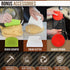 HiliStar Pullman Loaf Pan Set - with Lid Cover, Dough Scraper, Cutter, Rubber Sponge - Aluminum Pain De Mie Non-stick Bread pan with lid, Black Baking box Toast Bread bakeware - 8.3"x4.7"x4.4"