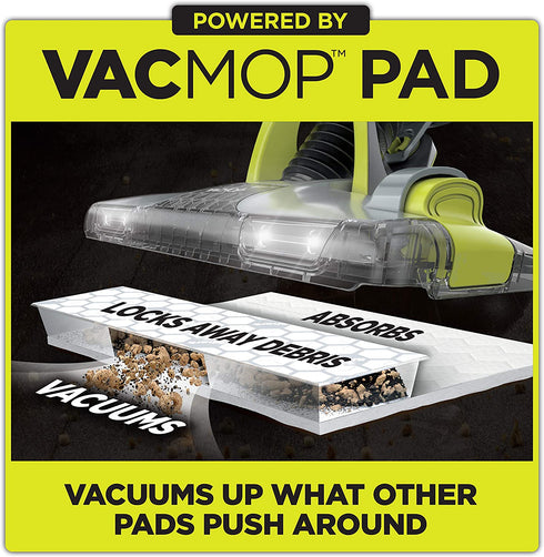 Shark VMP16 VACMOP Disposable Hard Floor Vacuum and Mop Pad Refills 16 Count, White