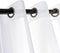 RNDRSSE Sheer Curtains Faux Linen Semi Voile Light Filtering Drapes Pair for Bedroom Living Room, Set of 2 Grommet Top Window Curtain Panels (Each 54 x 84 Inch, White)