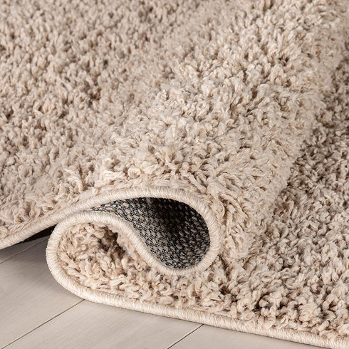 Well Woven Elle Basics | Emerson Shag Beige | Textured Mat Rug 2x4 (2'3" x 3'11")