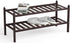 BAMEOS 2-Tier Shoe Rack,Bamboo Stackable Shoe shelf Storage Organizer,27.2"x11"x13.2" For Entryway, Hallway, and Closet
