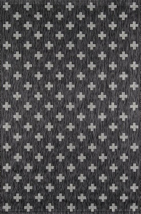Novogratz by Momeni Villa Umbria Indoor Outdoor Rug, 2'0" x 3'0", Charcoal