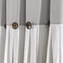 Lush Decor, Gray/White Linen Button Window Curtain Single Panel, 84" x 40", 84"x 40"