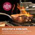 Gotham Steel Hammered Copper Collection 10 Nonstick Fry Pan with Lid, Premium Cookware, Aluminum Composition with Induction Plate for Even Heating, Dishwasher & Oven Safe
