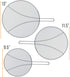 U.S. Kitchen Supply 13", 11.5", 9.5" Stainless Steel Fine Mesh Splatter Screen with Resting Feet Set - Use on Boiling Pots, Frying Pans - Grease Guard