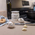 MillGar Ceramic Garlic Keeper for Counter - 4.5? x 3.5? Farmhouse & Vented Garlic Storage Container To Keep Garlic Cloves Fresher, Longer - Garlic Holder w/Bamboo Wood Lid - Dishwasher Safe