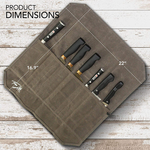 Free Life Makers Knife Storage Bag | Rolled Premium Knife Carrier Holder and Organizer