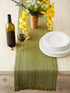 DII Variegated Tabletop Collection, Table Runner3x72, Olive Green