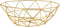 WORTHBUY Gold Fruit Bowl Decorative Bowl For Centerpieces Fruit Basket For Kitchen Counter Fruit Holder Round Metal Basket