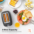 Willz Extra Wide Slot Toaster with Shade Selector, Auto Shut-off and Cancel Functions, Hinged Crumb Tray, 2-Slice, Black