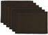 DII 100% Cotton Basic Ribbed Placemat Set, Dark Brown, 13x19, 6 Piece