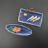 Euro Ceramica Peacock Collection Crackleglaze Serveware Trays/Platters, 13" Oval Appetizer, Feather Geometric Pattern, Blue