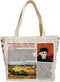 HaoHakka Tote Bag Aesthetic, Canvas Graphic Trendy Cute Tote Bags with Zipper Pockets