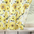 No. 918 Sunbeam Sunflower Print Semi-Sheer Rod Pocket Kitchen Curtain Valance and Tiers Set, 54 in x 24 in (3 Piece), Yellow