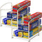SimpleHouseware Kitchen Box Organizer Wrap Rack Foil Holder, White, Set of 2