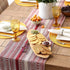 DII Farmhouse Braided Stripe Table Runner Collection, 15x72, Barn Red
