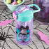 Zak Designs Vampirina 16 oz Plastic Water Bottle with Reusable Straw, PP Park, Vampirina & Wolfie