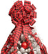 MoonXmas Christmas Tree Topper, Red and Black Buffalo Plaid Christmas Bows for Xmas Holiday Party Decoration.