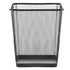 Zuvo Square Mesh Wastebasket Metal Wire Garbage Trash Can for Office Home Bedroom Height 10.1" Width 10" , 4 Gallon (16 Quart) (2 Pack , Black)