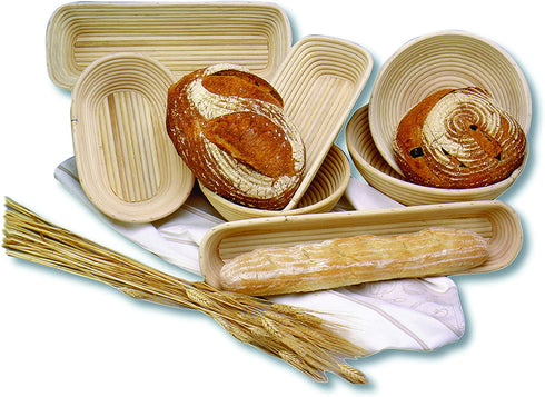 Frieling Round Proofing Basket, Brotform Bread Rising Banneton and Serving Basket, 8-Inch