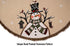 Snowman Tree Skirt 48 Inch with Brown Faux Fur Trim Border for Christmas Tree Decorations, Rustic Farmhouse Xmas Tree Skirt with Unique Hand Paint Snowman and Snowflakes