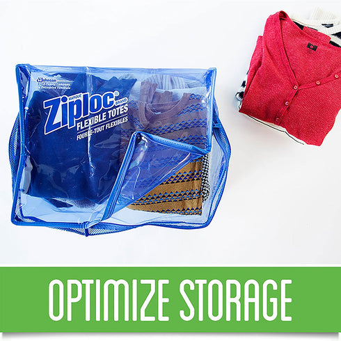 Ziploc Flexible Totes Clothes and Blanket Storage Bags, Perfect for Closet Organization and Storing Under Beds, Jumbo, 1 Count