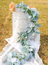 Miracliy Eucalyptus Garland, 6.2ft Artificial Lambs Ear Greenery Vine with Willow Leaves for Wedding Backdrop Table Runner Mantle Party Home Decor